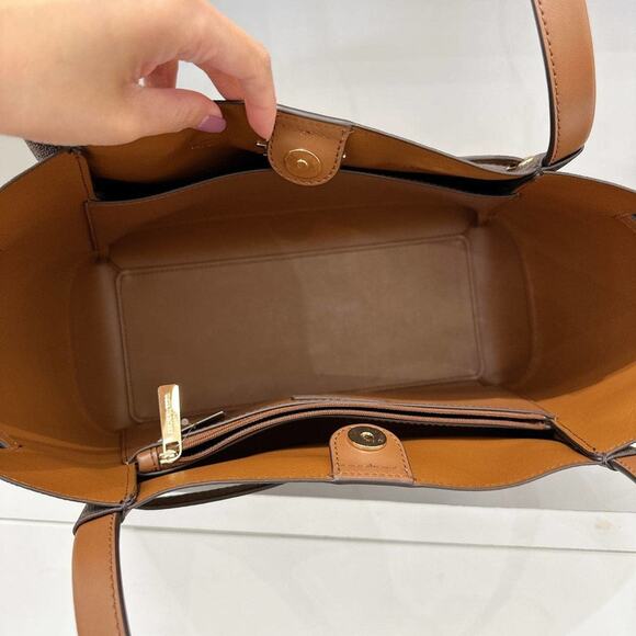 Michael Kors  35S3G6RT3B Reed Large Logo Tote Bag IN BROWN - Picture 5 of 6